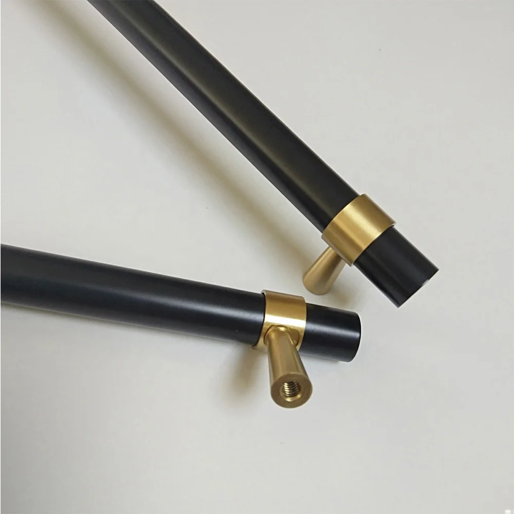 furniture handles Black T bar handle for kitchen cabinet door wardrobe