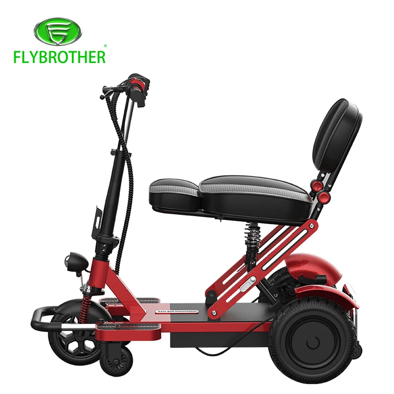 3 Wheel Elderly Electric Motorized Tricycle Lightweight Foldable Portable Folding Mobility Scooter for Disabled