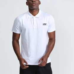 Mens polo shirts Spring Summer hot arrivals fitness short sleeve tops gym sport wear custom blank t-shirt