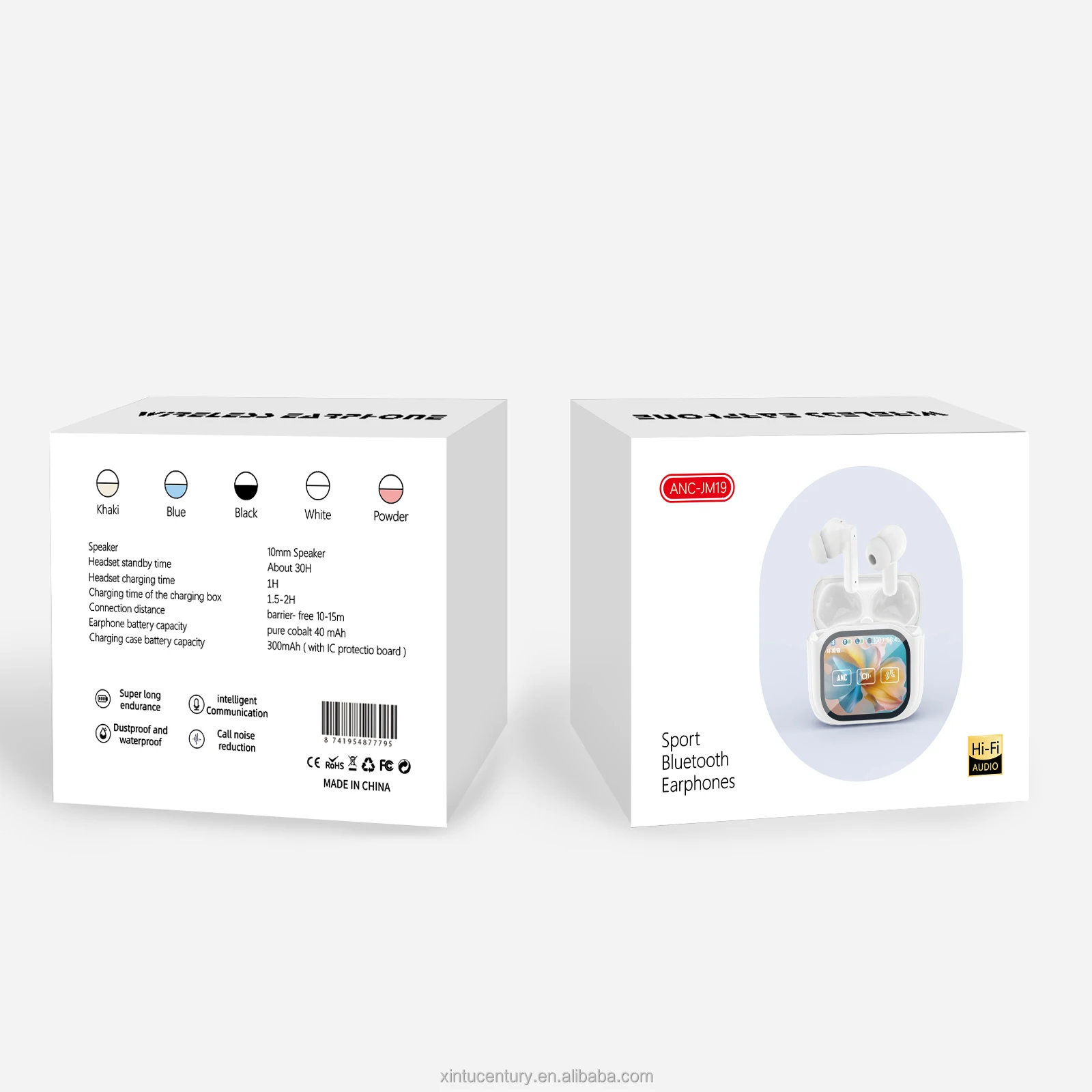 LCD Multifunctional Touch Screen Earbuds with Wireless Remote Control Photography Function headphones earphones