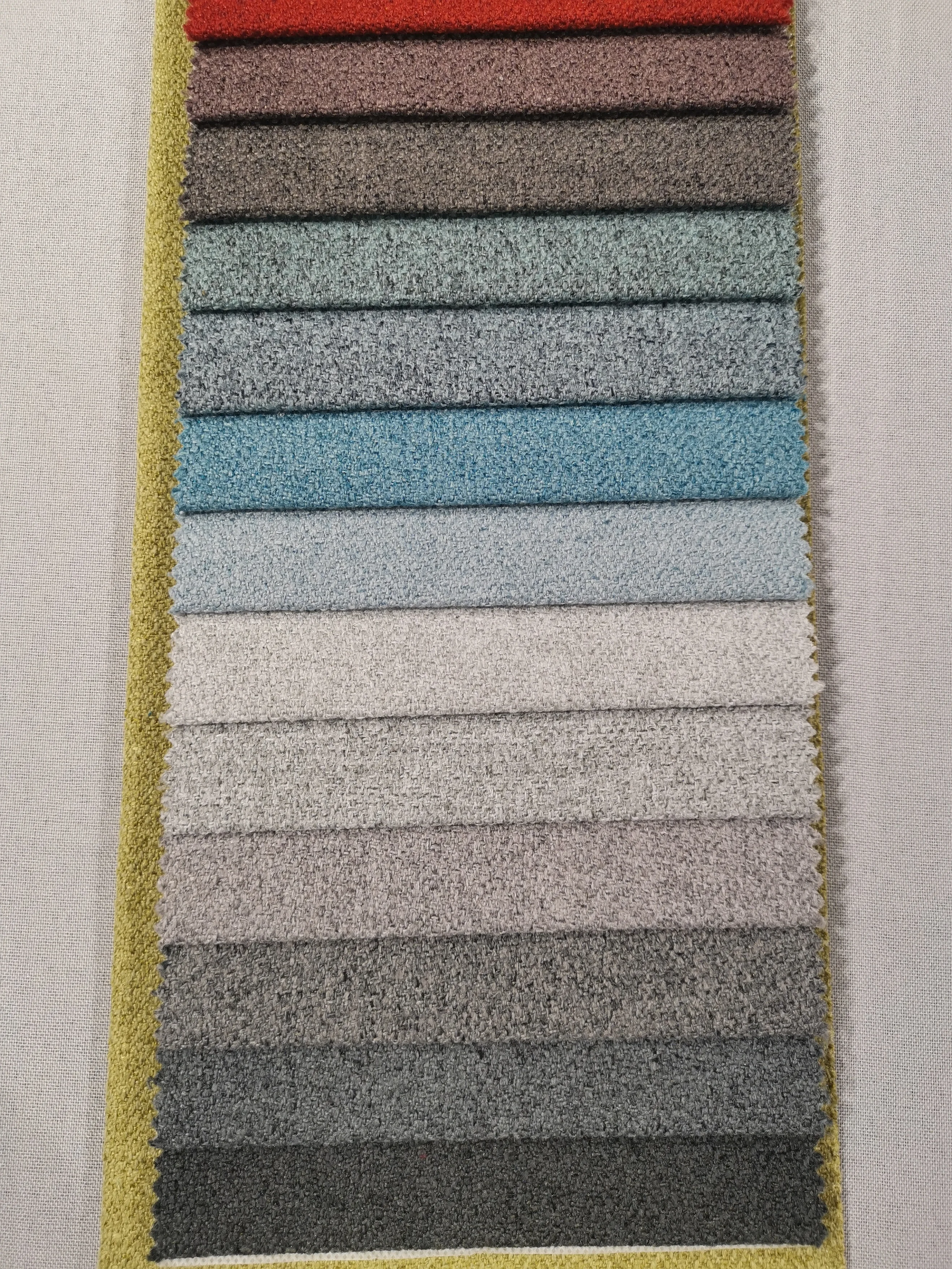 XDR190 sofa cover fabric imitation linen 100% polyester linen fishbone pattern fabric