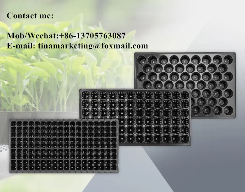High Quality Durable 128 Cell PP Plastic Plant Seed Nursery Tray Vegetable Seedling Starter Germination Growing Plug Tray