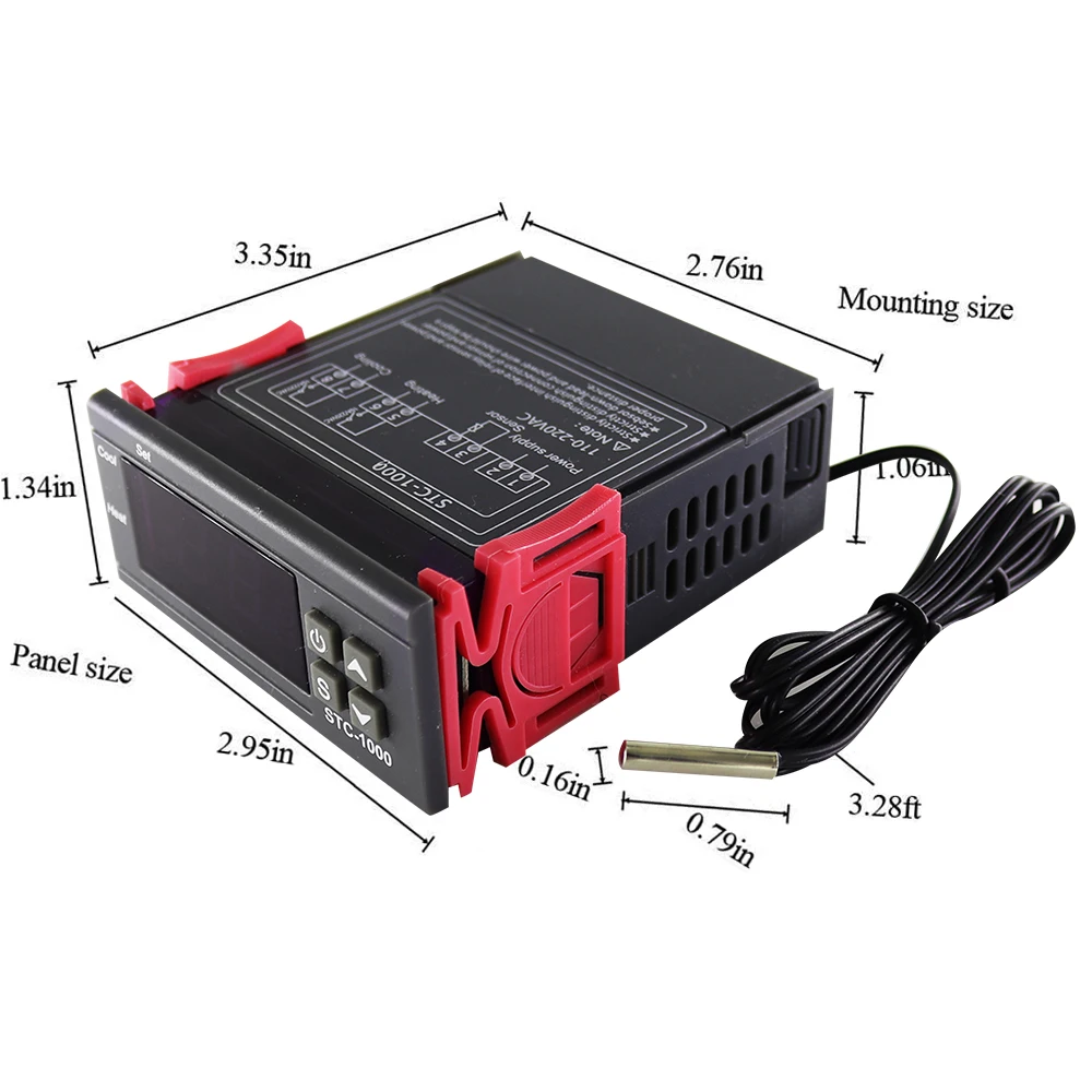 Temperature and Humidity LED Temperature Controller for incubator LED Thermostat Regulator Control