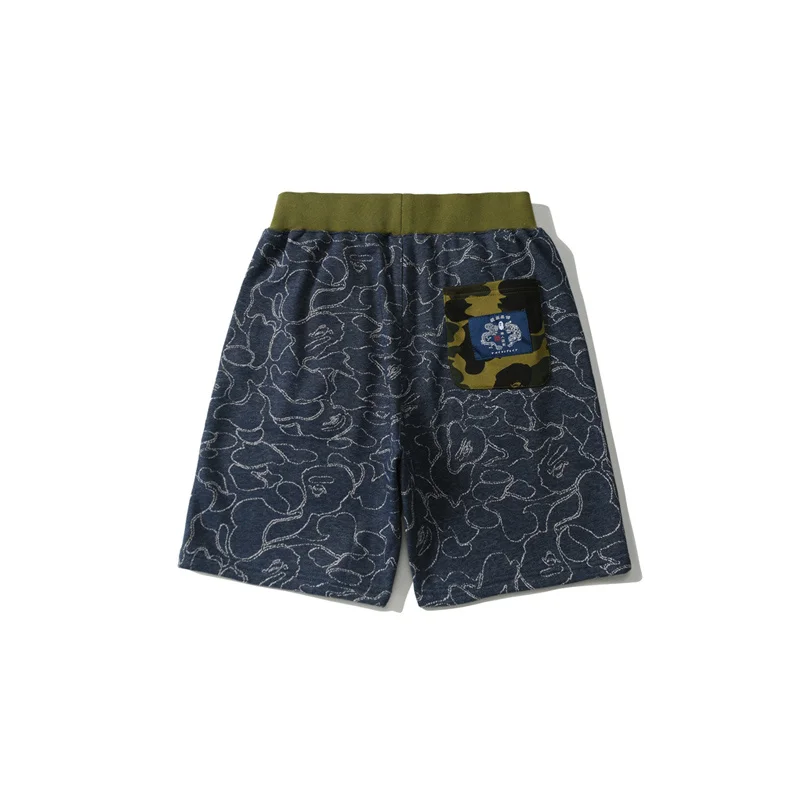 High Quality Fashion Brand  APE  Man Made ABC CAMO Jacquard Camouflage Shorts  With  Asian Size For Men And  Women