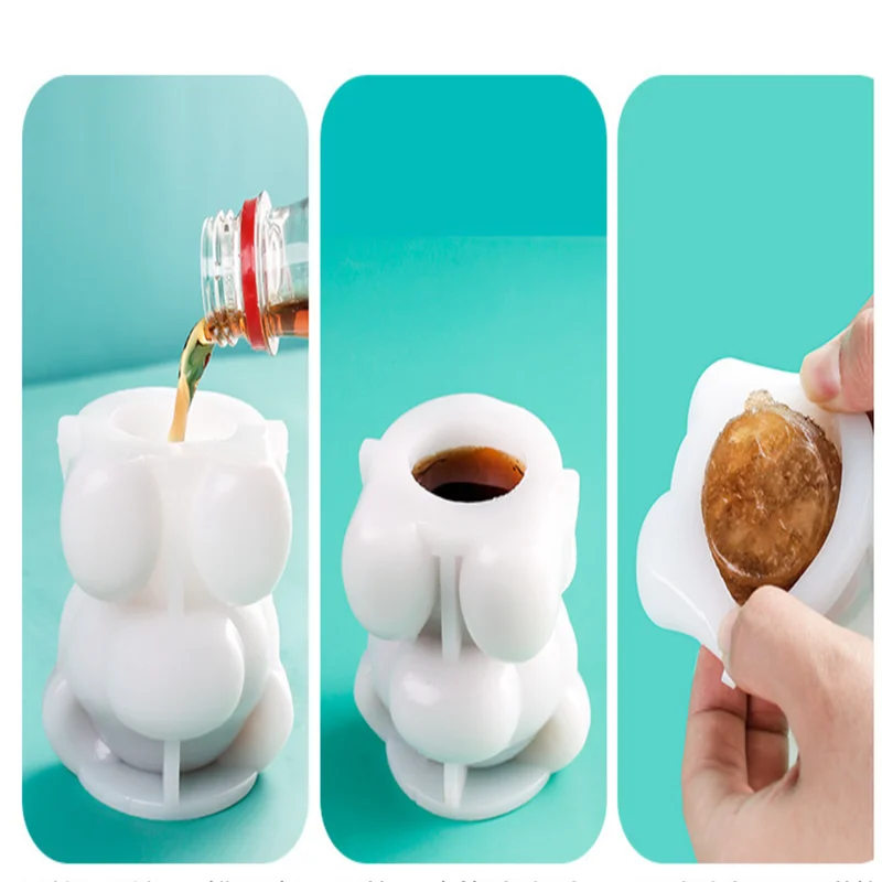 Home silica gel products: customized silica gel ice, honeycomb silica gel tray, cute animal ice tray