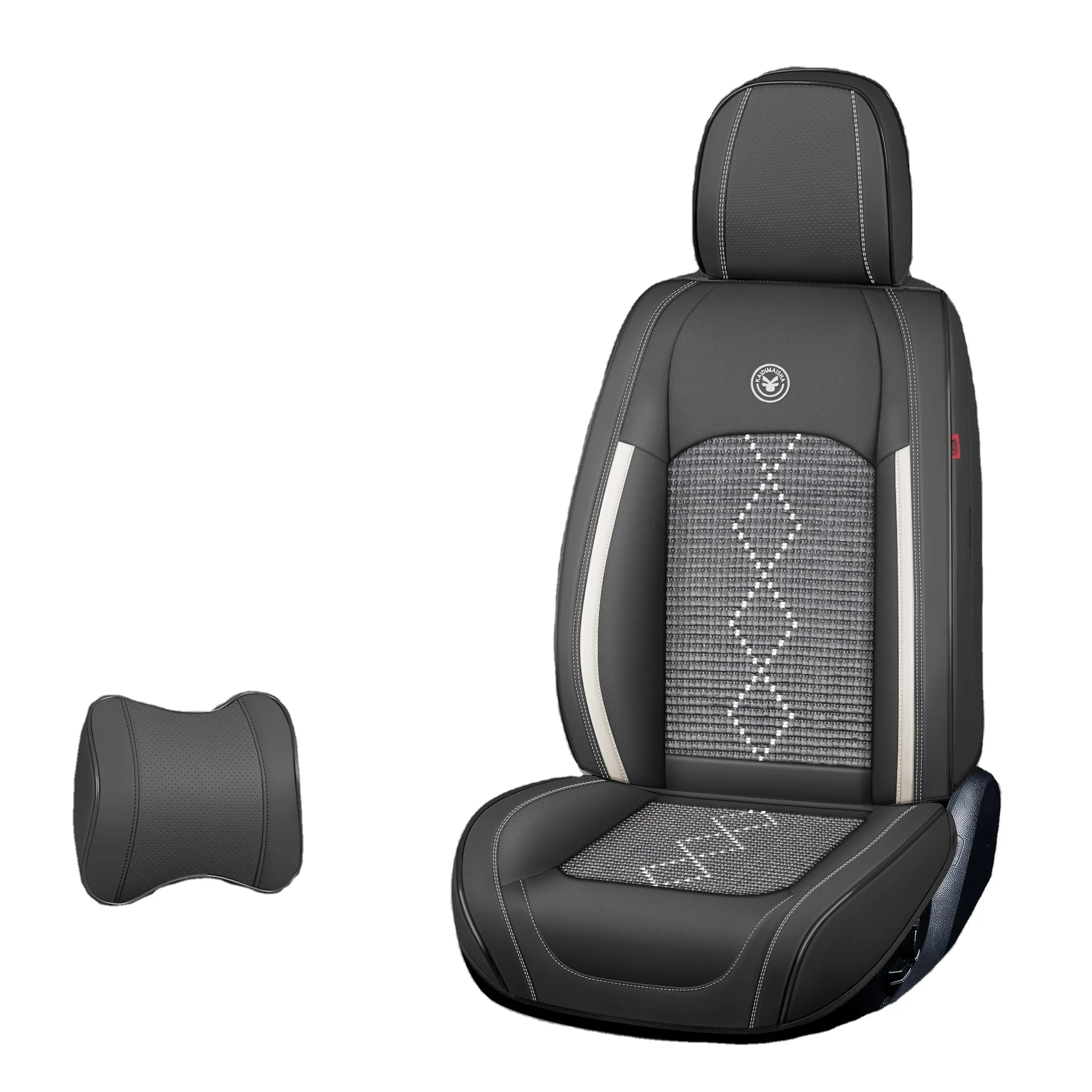 Sports Style Nappa PU Leather Car Seat Covers Full Set Protector for Most Cars SUVs Pick-up Trucks