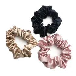 Wholesale High Quality 6A Grade Oversized XXL Scrunchies 100% Silk Scrunchies for Girl Hair Ties Designer Scrunchies Holder