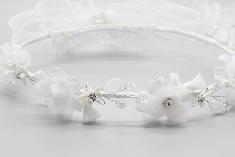 f1264 Wedding Bridal Flower Girl Headband Hair Accessory Crystal Headpiece For children kids child