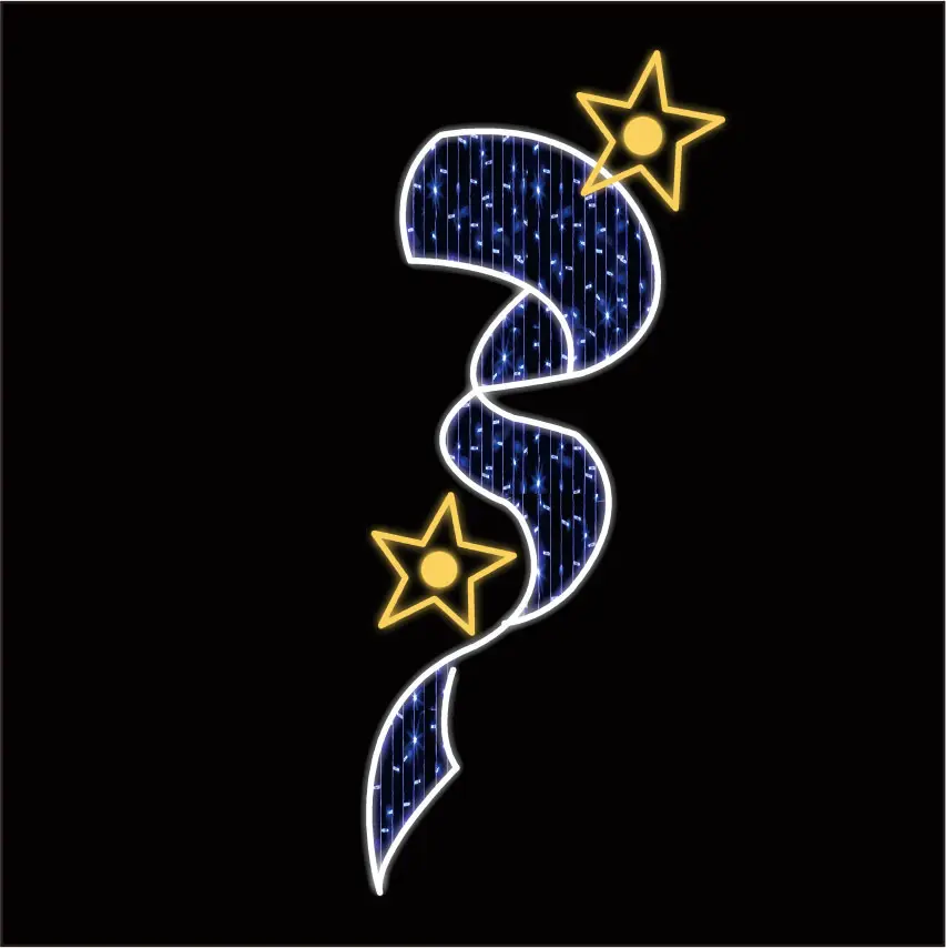 Best price nice Custom commercial Outdoor LED Christmas Decorations Motifs Cross Street Light waterproof ip65