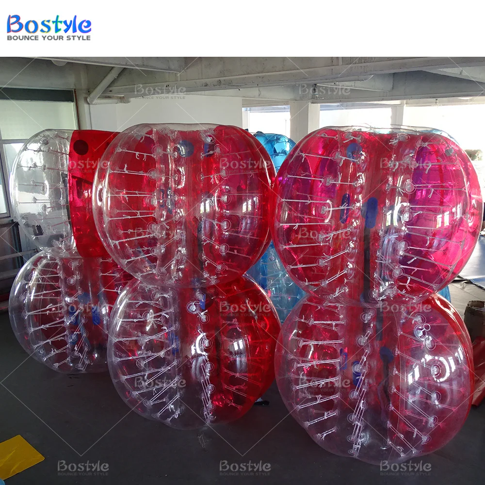 Clear TPU Bubble Soccer Ball Inflatable Bouncy Bumper Ball with hole For Adult