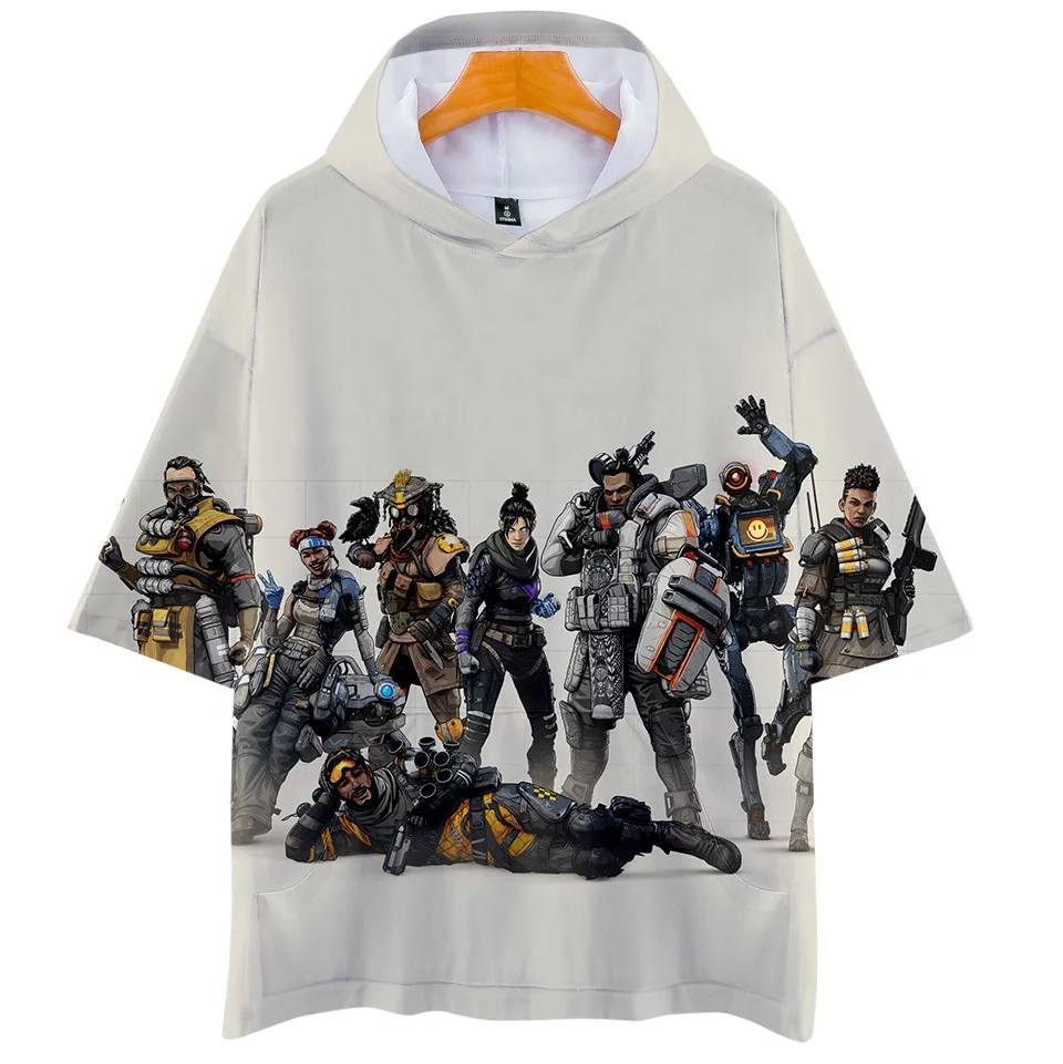 Fitspi модная Толстовка с коротким рукавом в стиле хип-хоп принтом apex legends оптовая продажа tock