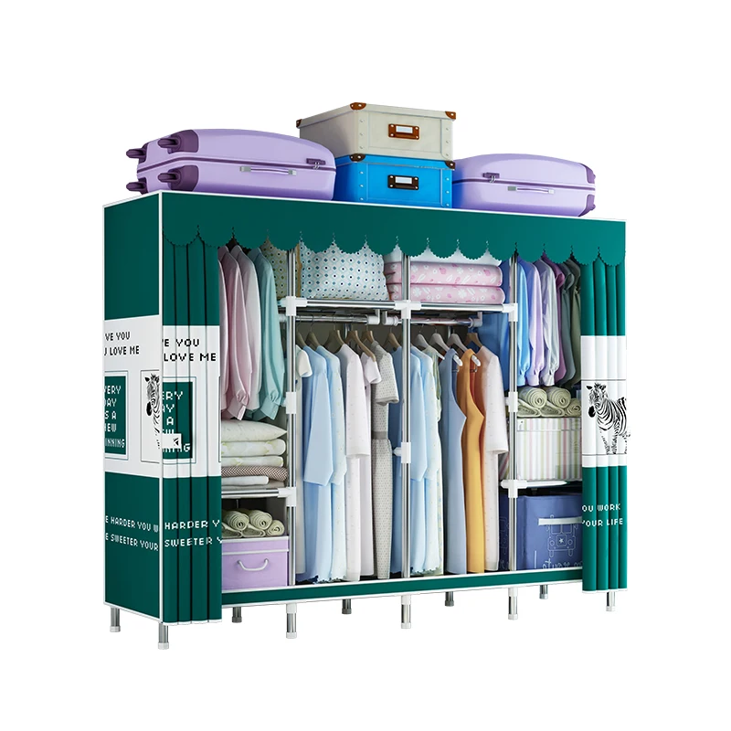 165Cm Wide Sturdy Foldable Portable Wardrobe Joints Connector For Portable Wardrobe Clothes Storage Organizer