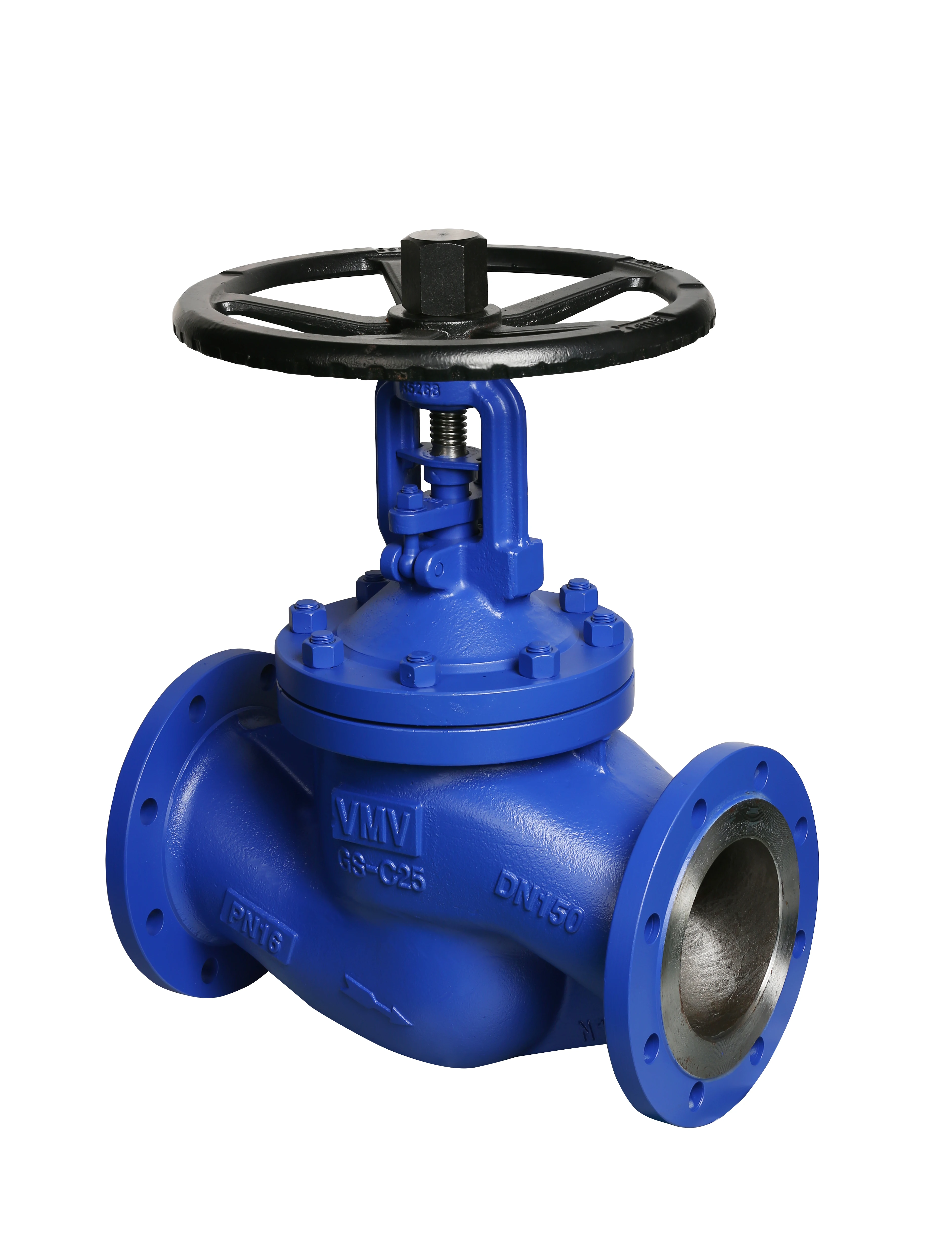 China Manufacturer DIN Flanged WCB Body Bellows Seal Globe Valve For water system