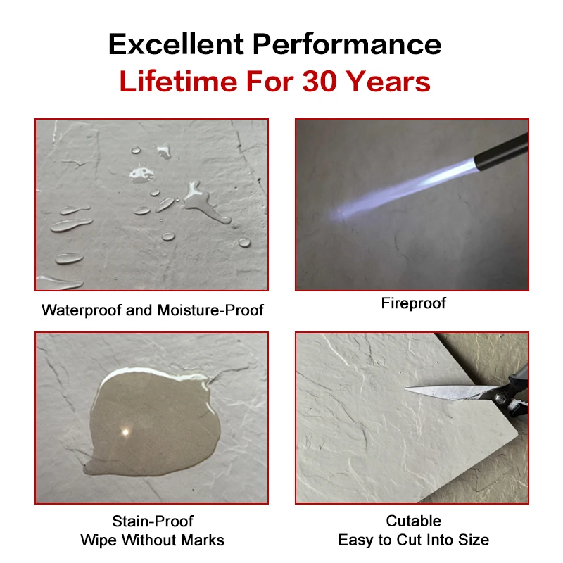 Thin slab stone flexible natural wall cladding stone panels slate fro exterior wall MCM Flexible clay stone wall tiles