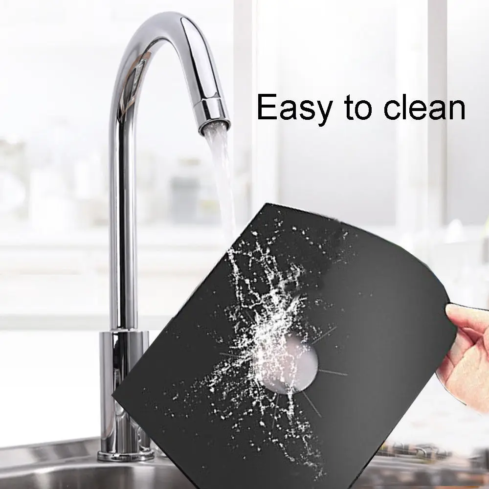 Reusable Easy To Clean Non-Stick Stovetop Burner Liners Heat Resistant Stove Burner Covers Gas Range Protector