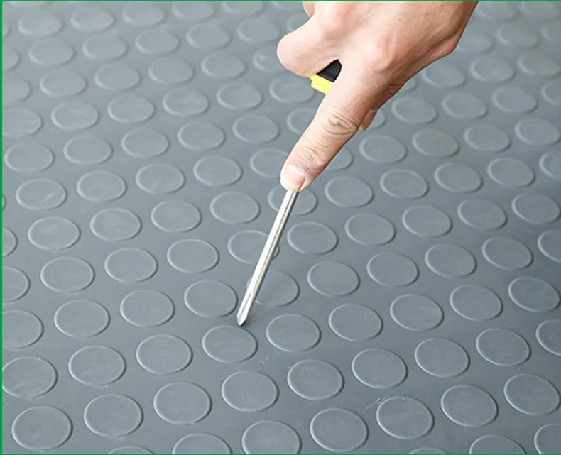 3mm round buckle pattern rubber plate buffer damping truck pad