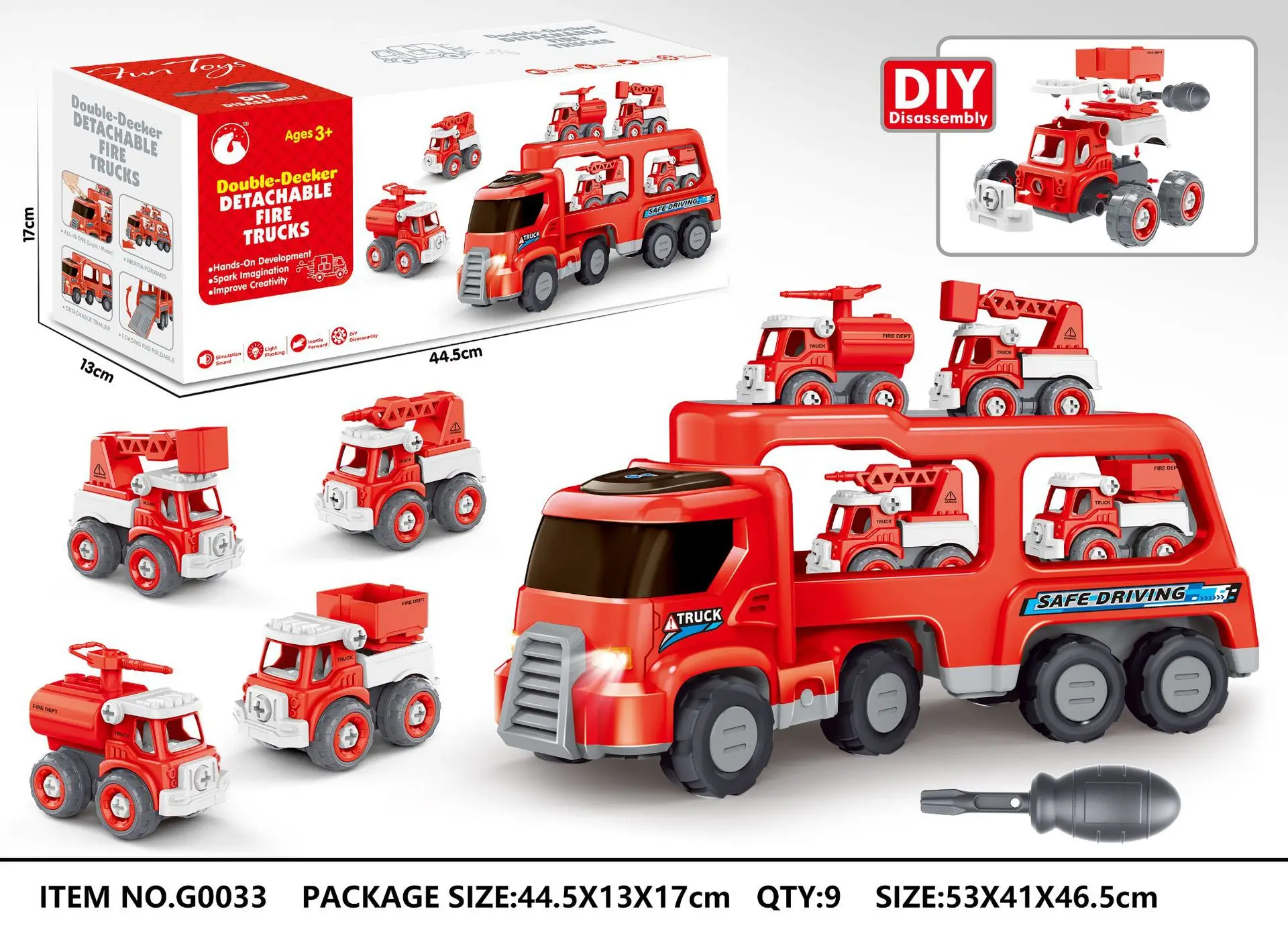 kids toys car trucks for 3 4 5 6 year old boys girls small crane mixer dump excavator toy