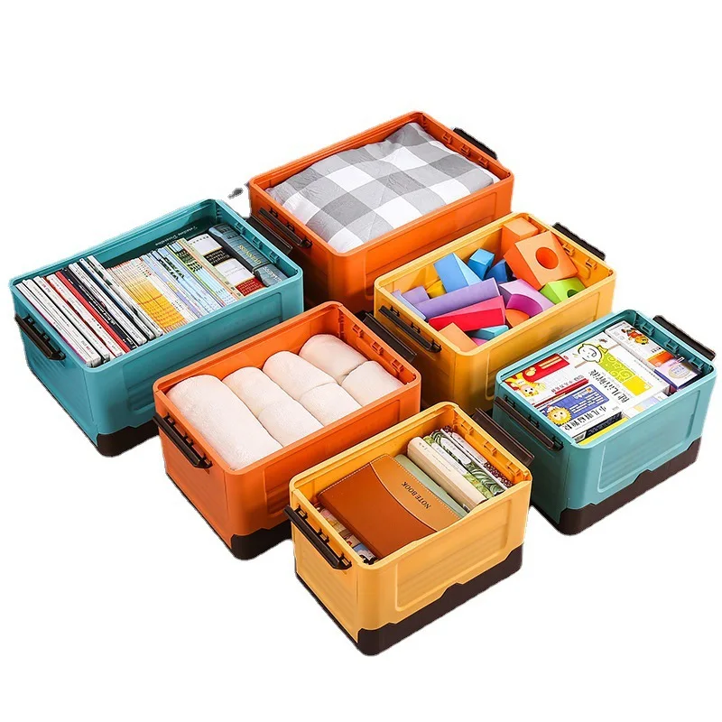 Foldable Storage Box Wardrobe Storage Box Large Capacity For Toy Clothes Snacks Books Shoes Plastic Box For Car Household