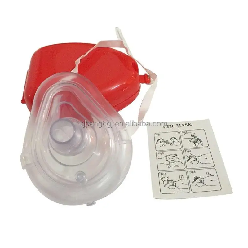 Pocket CPR  Mask in Hard Case Cpr Barrier Mask Cpr Face Mask For Breathing Protect Rescuer with one valve as First Aid Tool