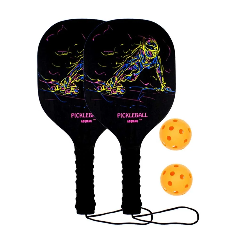 Padle racket Ball Game OEM Design Your Own Tennis Racket wooden pickleball racket set
