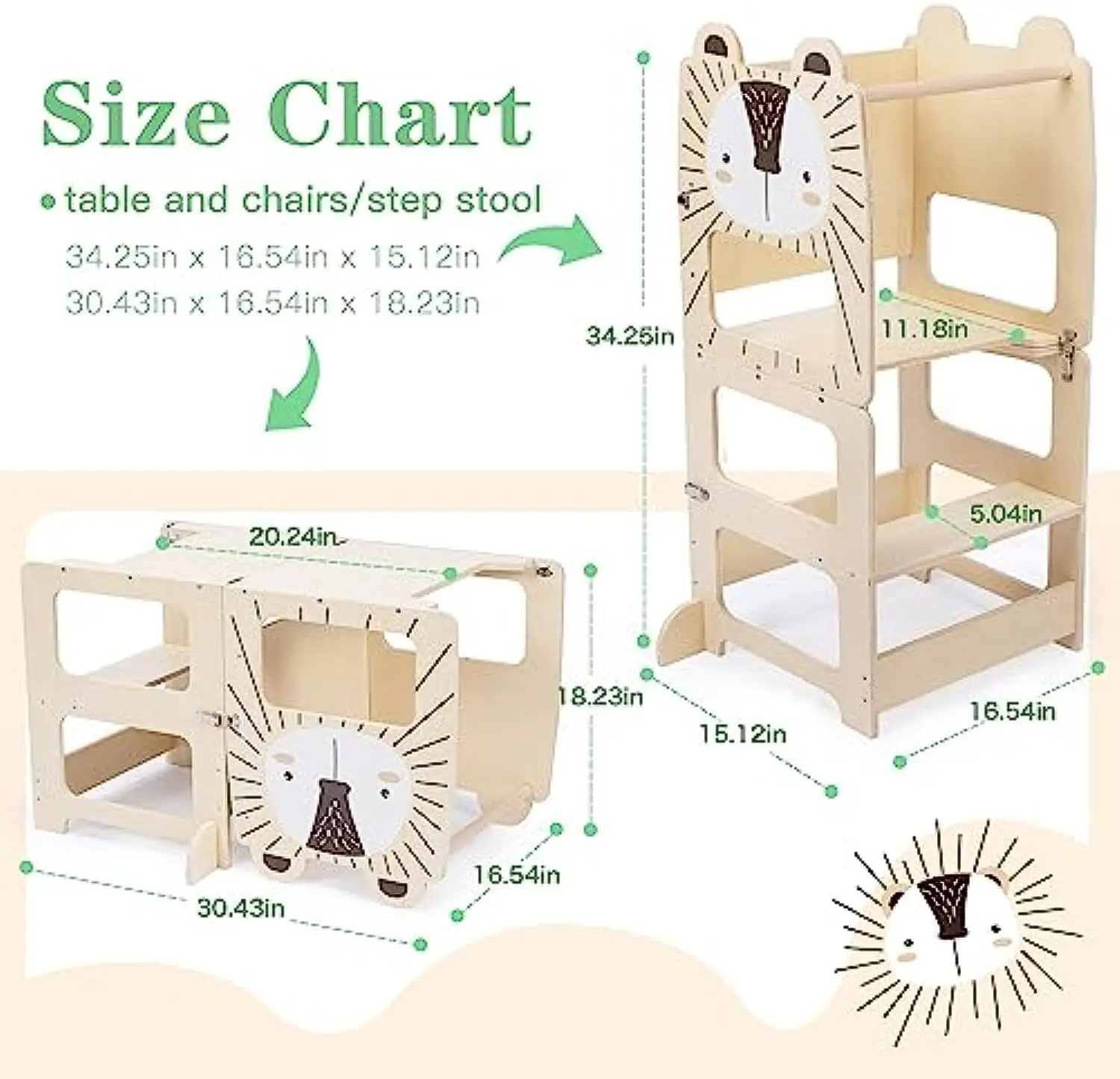 Kids Step Stool Kitchen Stool For Toddlers Learning Wooden Standing Tower With Chalkboard Foldable Toddler Table And Chair Set