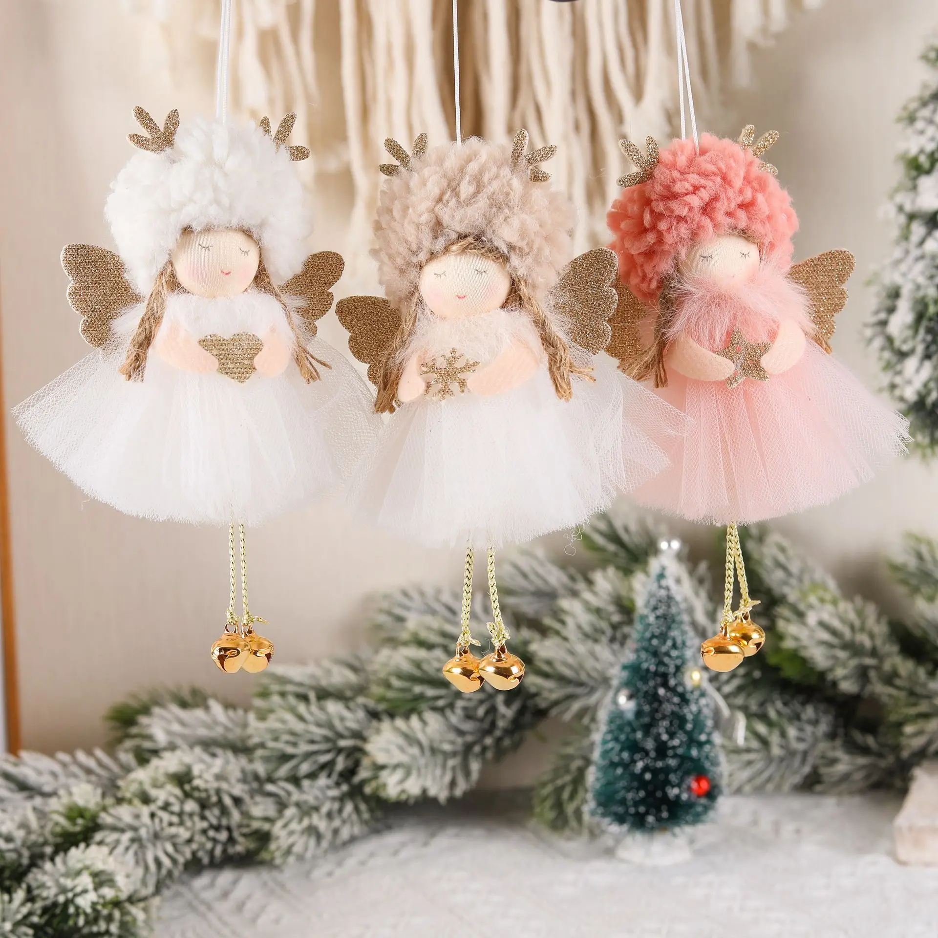 Christmas Angel Dolls Hanging Ornament Xmas Gifts Angel Gnomes For Christmas Tree Ornaments Pendant Christmas Decorations