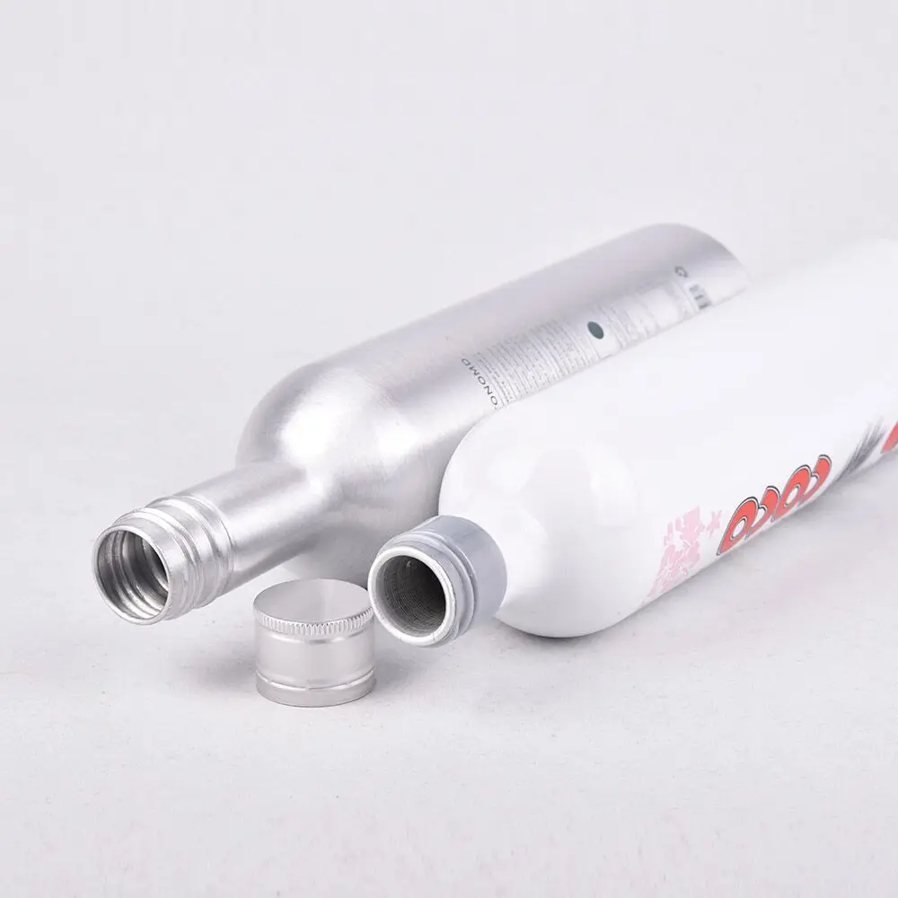 350-1000ml Factory Direct Sell Aluminum Bottles for Flavored Water Liquor Beverage Aluminum Wine Bottle wholesale