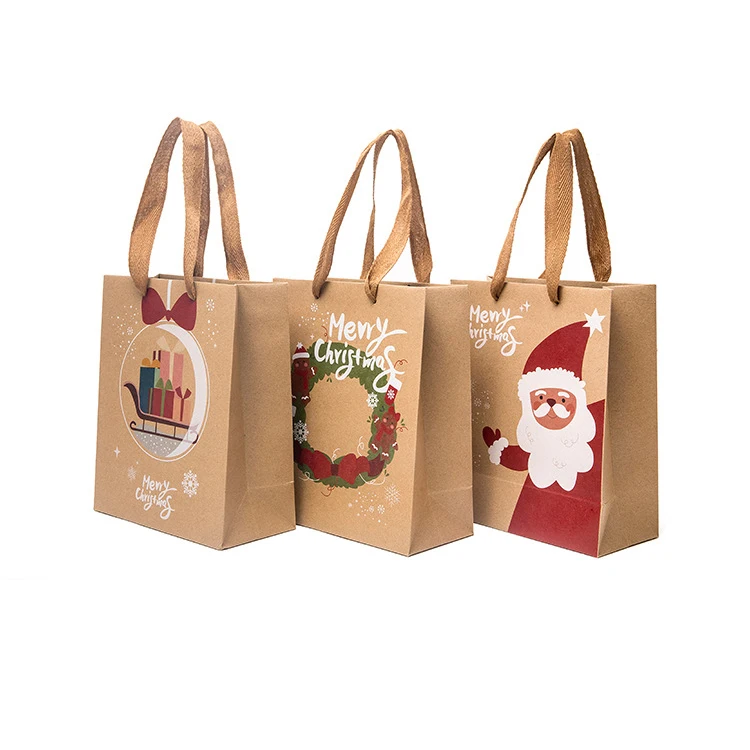 Explosive Christmas gifts with gift bag, candy carrying kraft paper bags wholesale customization