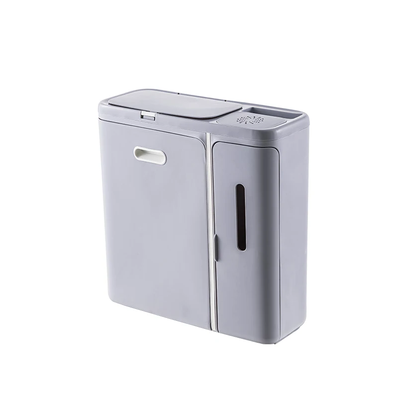 Portable Square Wall Mounted Compost Bin Kitchen Hanging Trash Can with Plastic Dustbin Waste Bin for Garbage & Rubbish