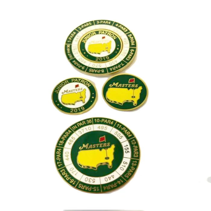 Masters Augusta Golf Magnet Marker metal master magnetic golf coins ball marker masters junior patron master golf ball marker
