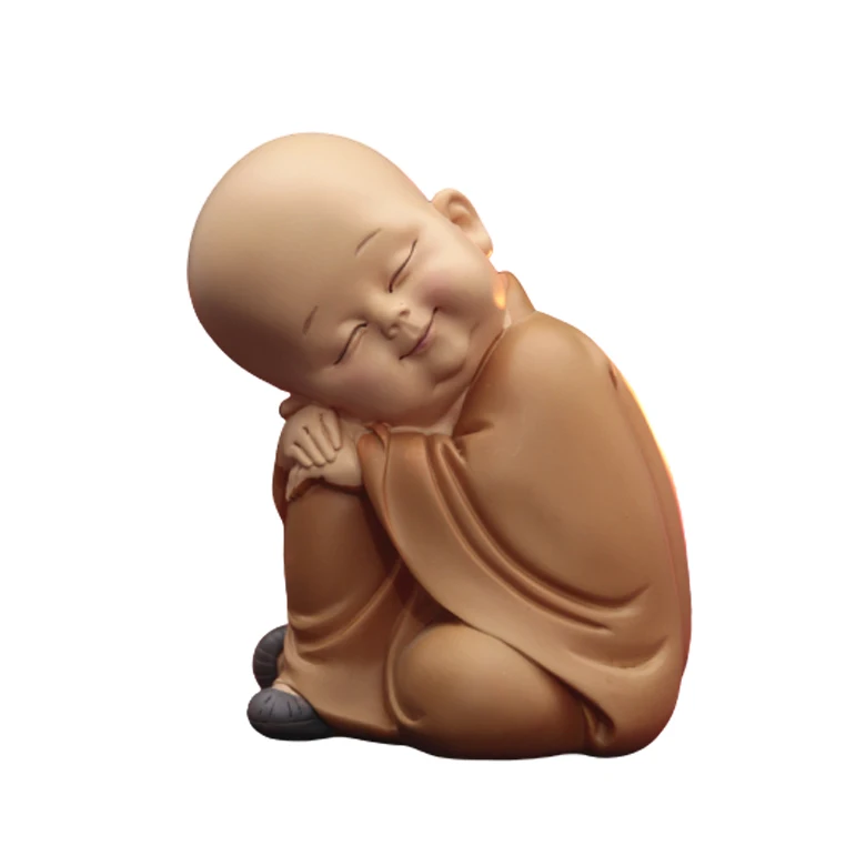 Китайская резная вручную статуя Будды домашний декор маленькая скульптура монаха