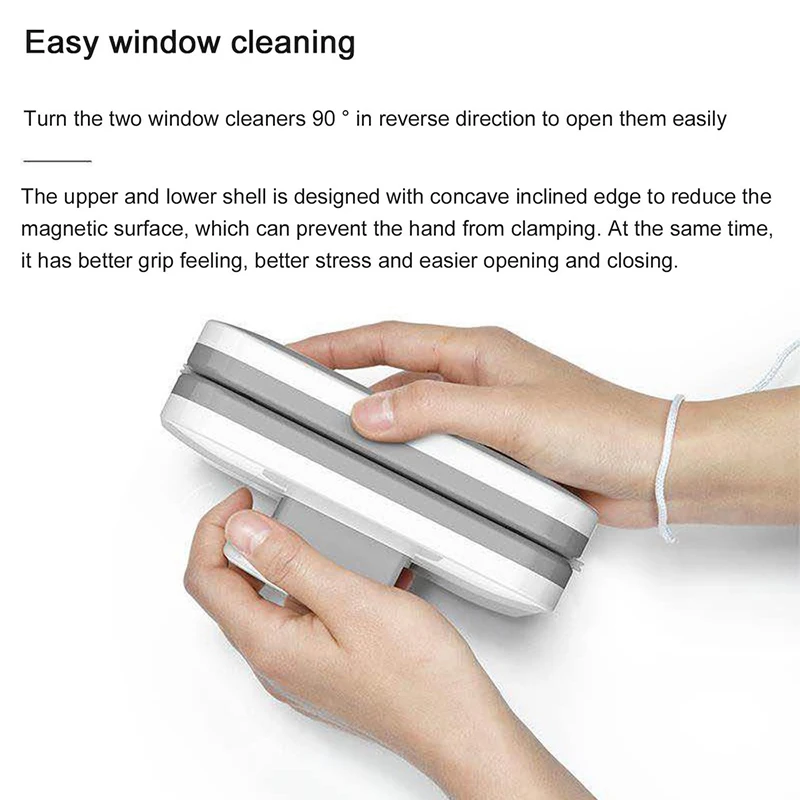 Anti pinch plate inside window glass cleaner magnetic windows double side cleaner wiper glass cleaning mop shower cleaner