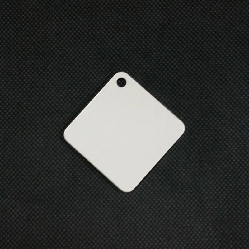 Square Shape Pet Tag Blanks 2D Sublimation Metal Dog ID Name Tag with Double Sides Printing Art Anime Style in Aluminum