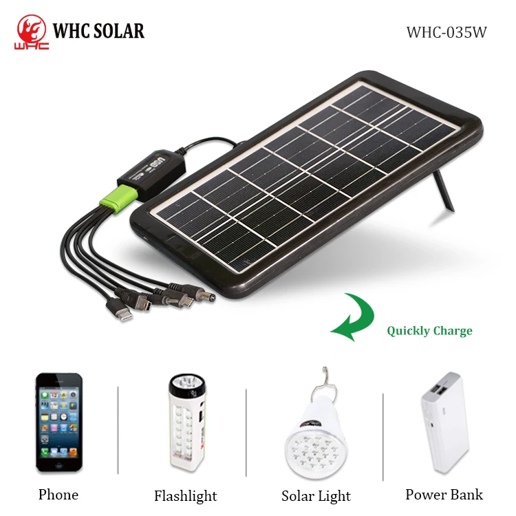 3.5W Outdoor Camping Solar PV Cell Power Bank Battery USB Portable Solar Panel Charger For Mobile Cell Phone