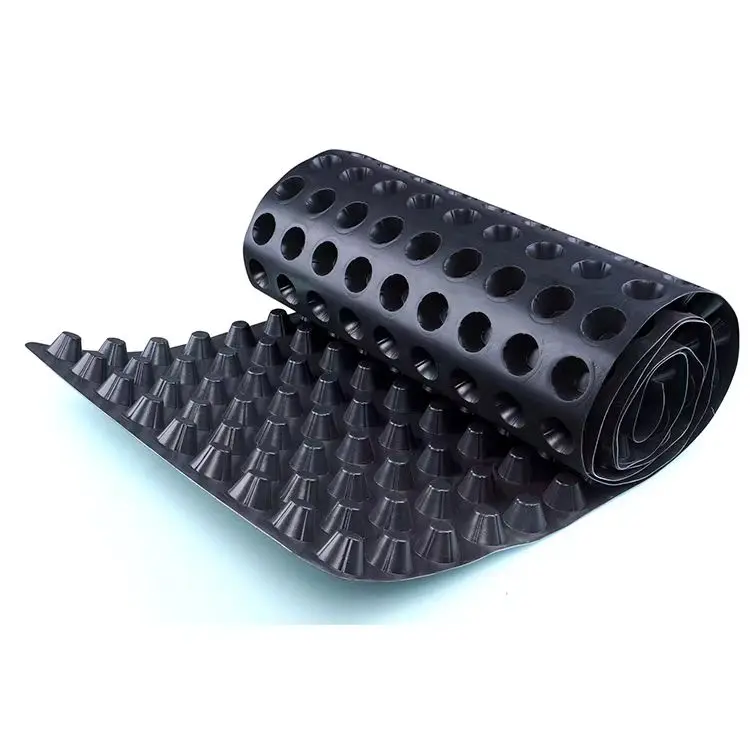Plastic Sheet HDPE Drainage Board Dimple Membrane Eco-friendly Material Waterproof