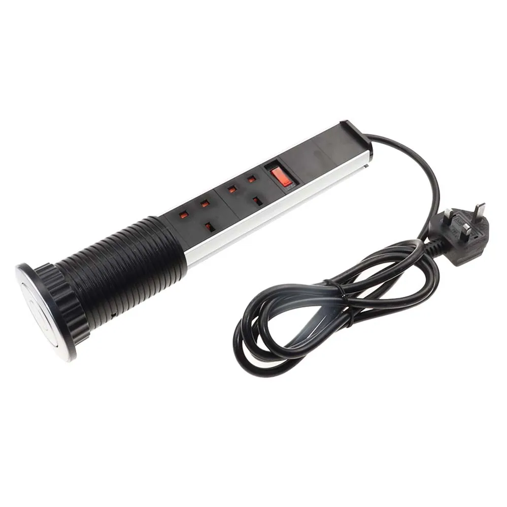 
Best product UK standard 3 gang type G outlets 2 usb ports portable travel adapter 220v 13A hidden extension power socket strip 