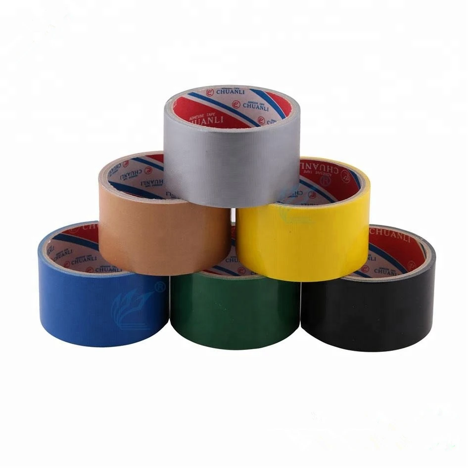 ChuanLi Custom waterproof adhesive carpet black duct tape self adhesive  cloth duct tape 50m wholesale