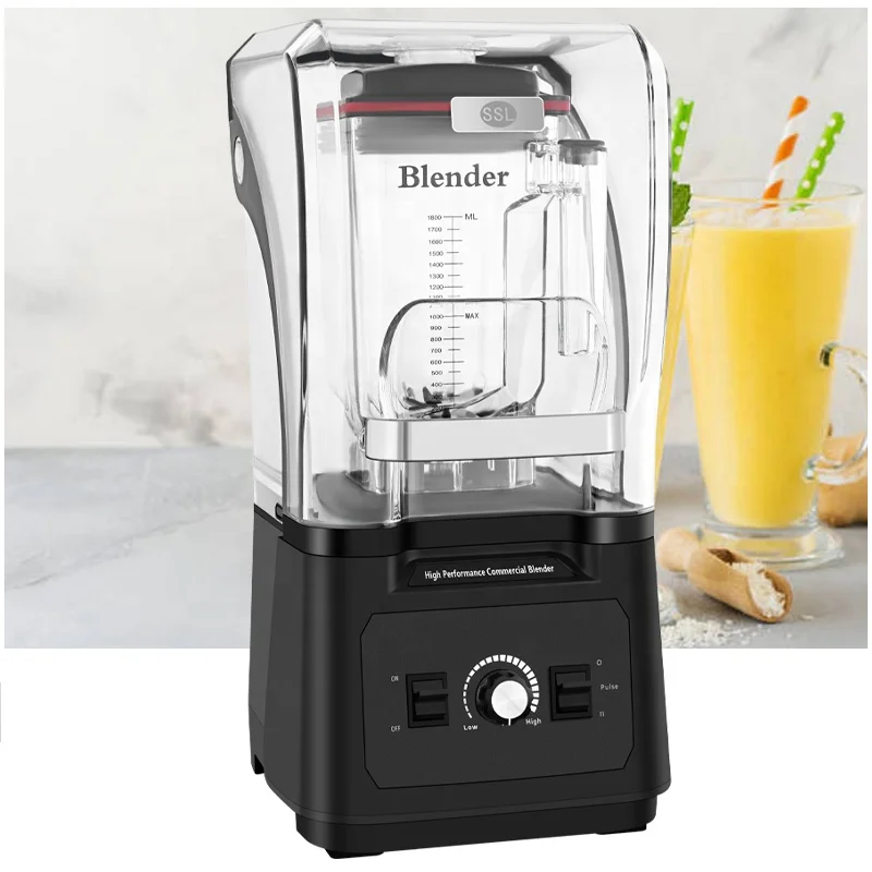 Мощный блендер коммерческого класса микшерный для слюши с герметичным звуком