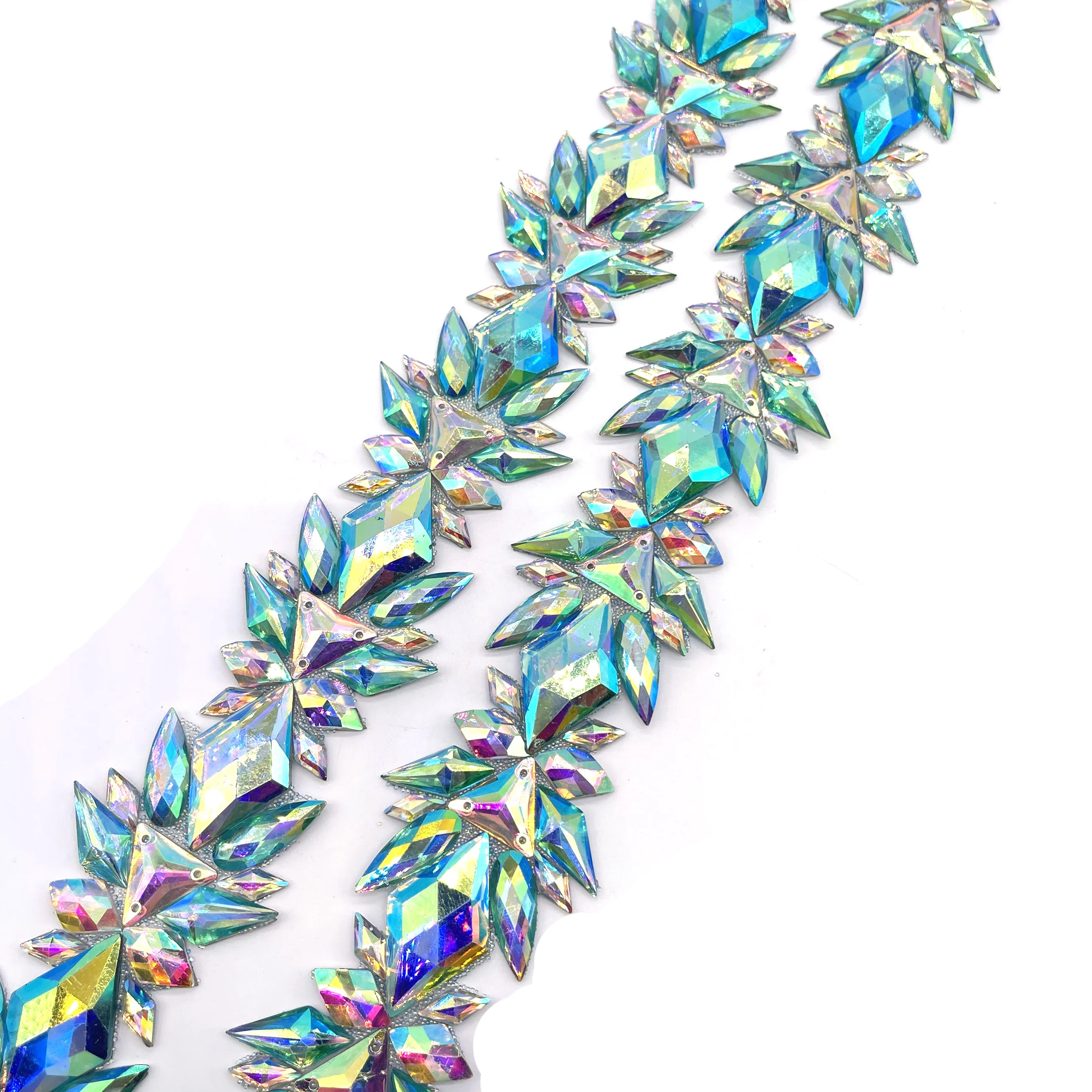 2025 Trinidad Carnival Samba Dressing Decorative Crystal Rhinestones Hot Fix Rhinestone Appliques Trims Shoes Garments Supplier