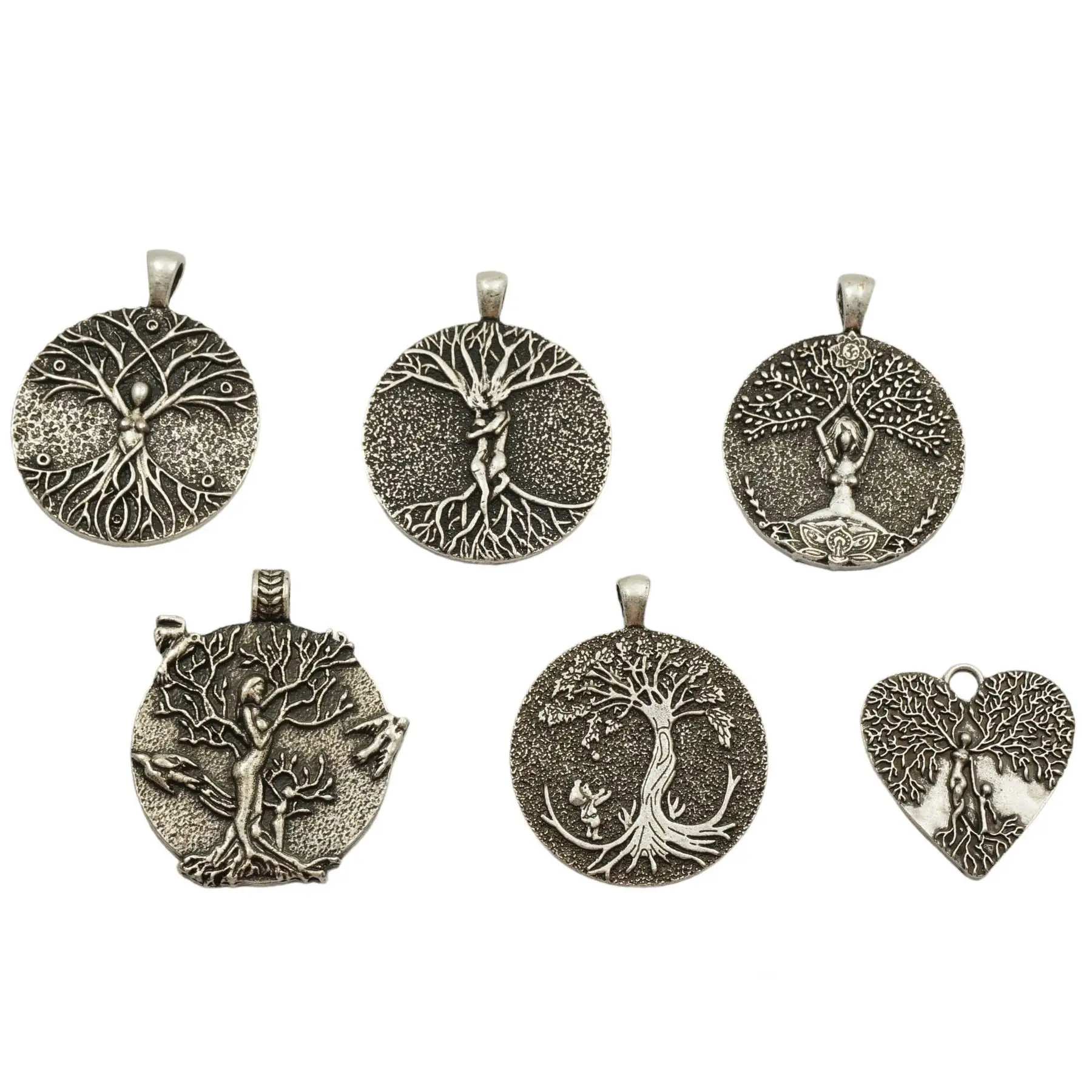 Customized vintage viking tree of life pendant necklace