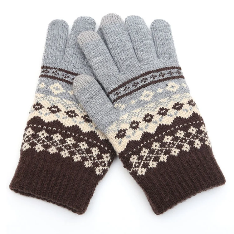 Unisex autumn winter new design warm cashmere knitted mittens
