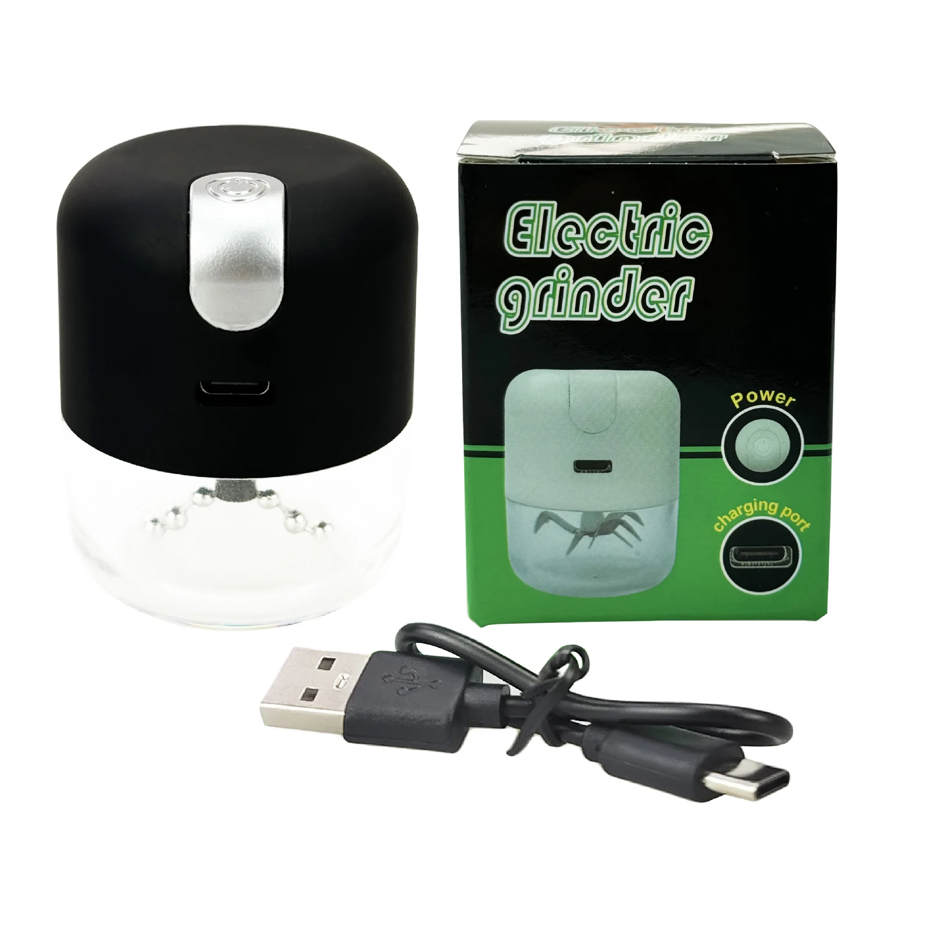 2024 New Arrival Mini USB Electric Chain Grinder  Hot Selling Rechargeable Herb Grinder