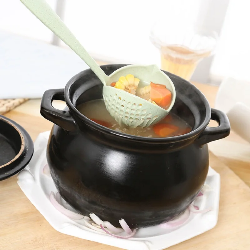 Kitchen Two In One Multifunctional Creative Hot Pot Spoon Colander Long handle spoon