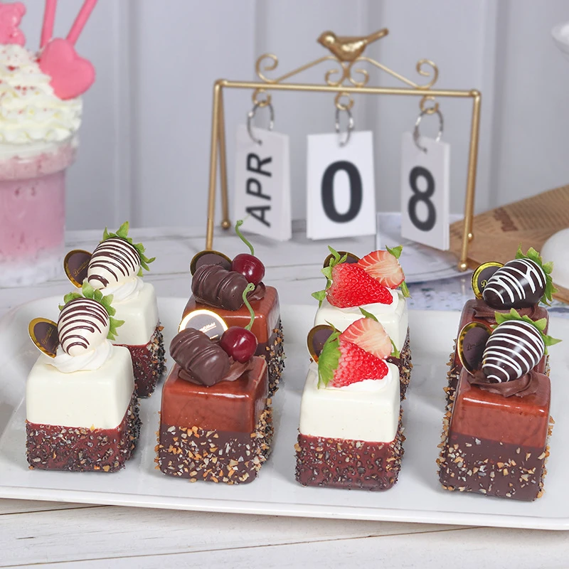 Simulation Mousse Cake Dessert Model Sweet Simulation Fruit Cream Cake