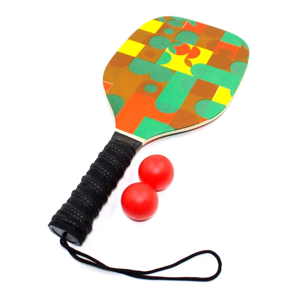 Padle Racket Ball Game OEM Design Your Own Tennis Racket Wooden Pickleball Paddle Racket Set