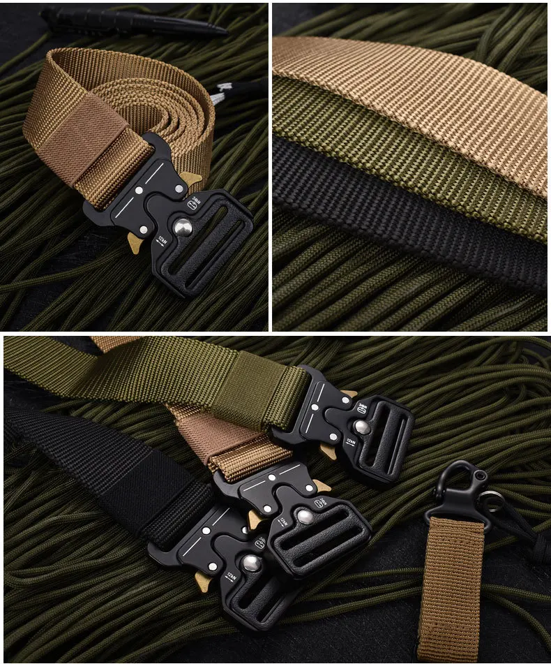 Man Tool Belts Camp War Army Heavy Duty Military Edc Customize Nylon Webbing Tactical Belt