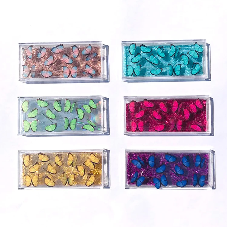 
mink lashes case style butterfly lash box and clear butterfly acrylic lash case 
