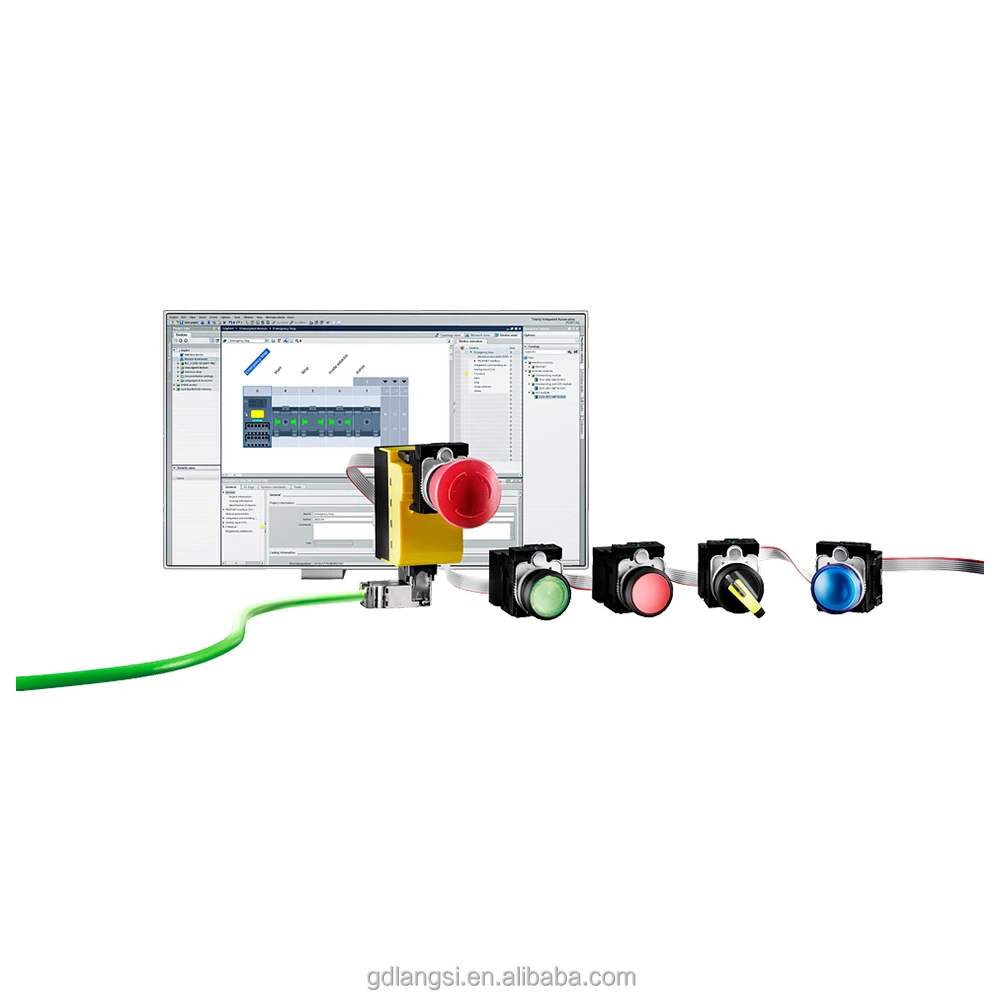 3SU1051-1JB20-0AA0, EMERGENCY STOP mushroom pushbutton, illuminable, 22 mm, round, metal, shiny, red, 60 mm, positive latching,