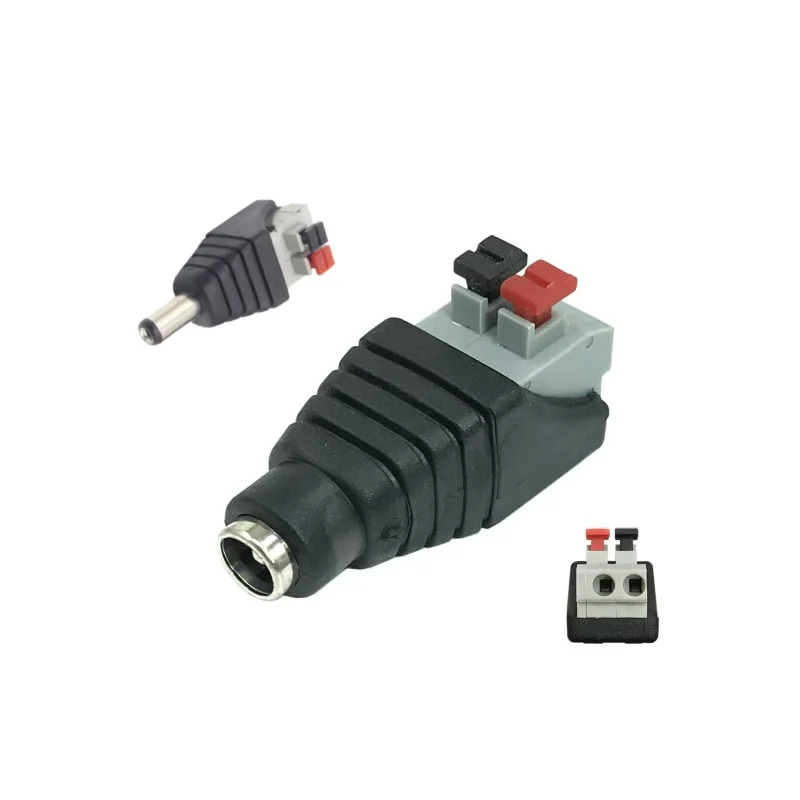 Solderless press DC Power adapter DC Male Female 12V monitoring power adapter