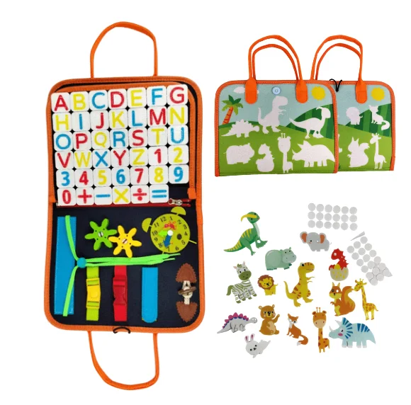 Manufacturer Autistic Sensory Toys Busy Board Felt Creative Toy Busy Board For Kids Playing With Learning